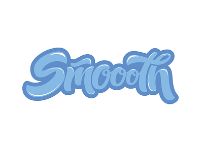 Smoooth brushpen bubble calligraphy lettering logo logotype