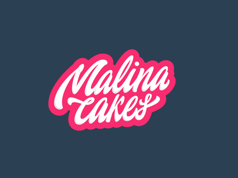 Malina cakes lettering animation