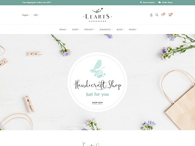 Learts - Handmade Shop eCommerce HTML Template art artist bootstrap clean craft craftsmanship ecommerce furniture handicraft handmade handmade shop html html5 modern responsive shop shopping store