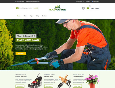 Plaza garden - Responsive eCommerce HTML Template bootstrap clean decor decoration ecommerce equipements flower shop garden garden tools gardening html interior modern organic plants responsive shop store