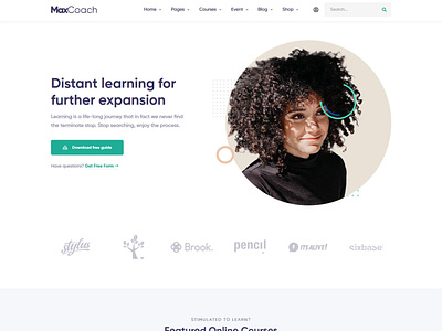 MaxCoach - Education Bootstrap 4 Template bootstrap clean college courses elearning html5 institution learning lesson lms html modern teaching online education responsive school study training tutor university