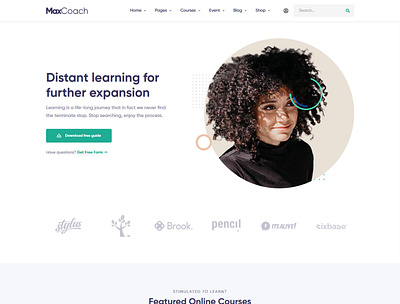 MaxCoach - Education Bootstrap 4 Template bootstrap clean college courses elearning html5 institution learning lesson lms html modern teaching online education responsive school study training tutor university