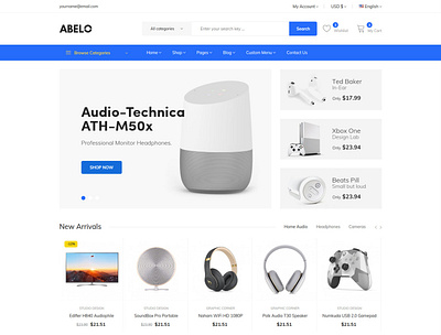 Abelo – Electronics eCommerce HTML5 Template accessories bootstrap clean digital digital products electronic html electronics electronics parts electronics shop gadgets html5 modern products responsive shopping store