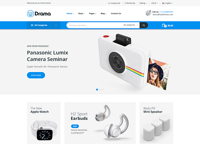 Drama - Responsive Electronics eCommerce HTML Template accessories bootstrap clean digital digital products ecommerce electronic html electronics electronics parts electronics shop gadgets modern products responsive shopping store