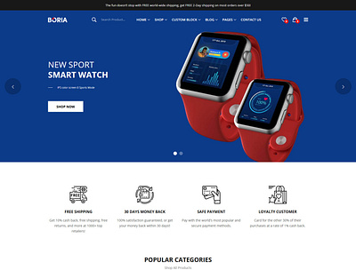 Boria - Multipurpose Responsive eCommerce HTML Template accessories bootstrap clean cosmetic ecommerce electronics electronics html template fashion furniture furniture html template html5 modern multipurpose responsive shoes shoes html template shop store