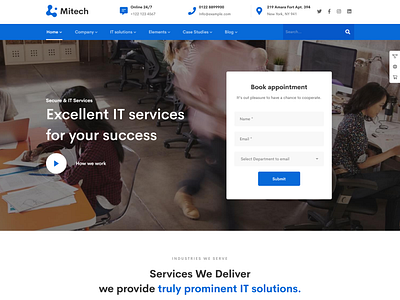 Mitech   IT Solutions And Services Company HTML Template