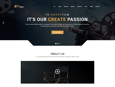 Film Studio Movie Production HTML Template Ftage celebrity portfolio cinema creative agency film maker film production movie movie production production house