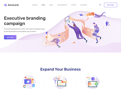 Aeroland Vue JS App Saas Landing Page Template app modern onepage vuejs responsive saas bootstrap4 saas landing saas software vue bootstrap vue cli vue template vuejs template