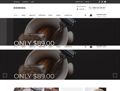 Domino Fashion Shop eCommerce HTML Template accessories bags barber belts boutique clean ecommerce template fashion store luxury fashion modern responsive watch