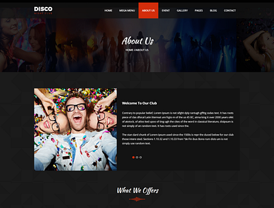 Disco Night Club HTML Template bar booking club clubbing concert dance party club disco dj party dj website template drinks entertainment festival night club nightlife responsive html