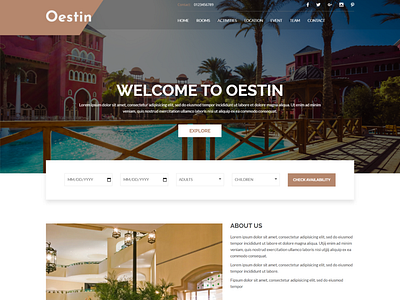 Oestin   Hotel   Resort HTML Template