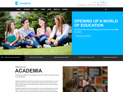 Education HTML Template   Academia