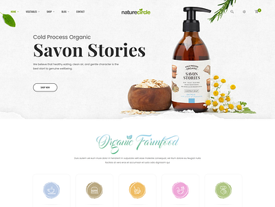 Naturecircle Organic Food Beauty Shop HTML Template agriculture beauty bootstrap cosmetics eco food food natural nature organic html products responsive shop skin care store