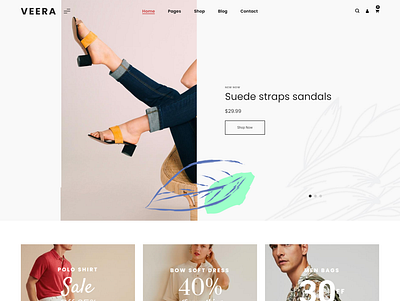 Veera Multipurpose eCommerce Bootstrap 4 Template bootstrap4 clean creative fashion furniture html5 minimal modern online store optimized parallax shop shopping