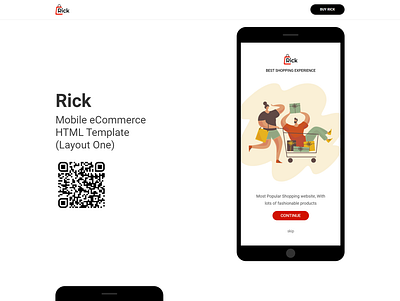 Rick Mobile eCommerce HTML Template minimal mobile design mobile ecommerce mobile template mobile website modern responsive