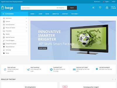 Bege   Electronics Store HTML Template