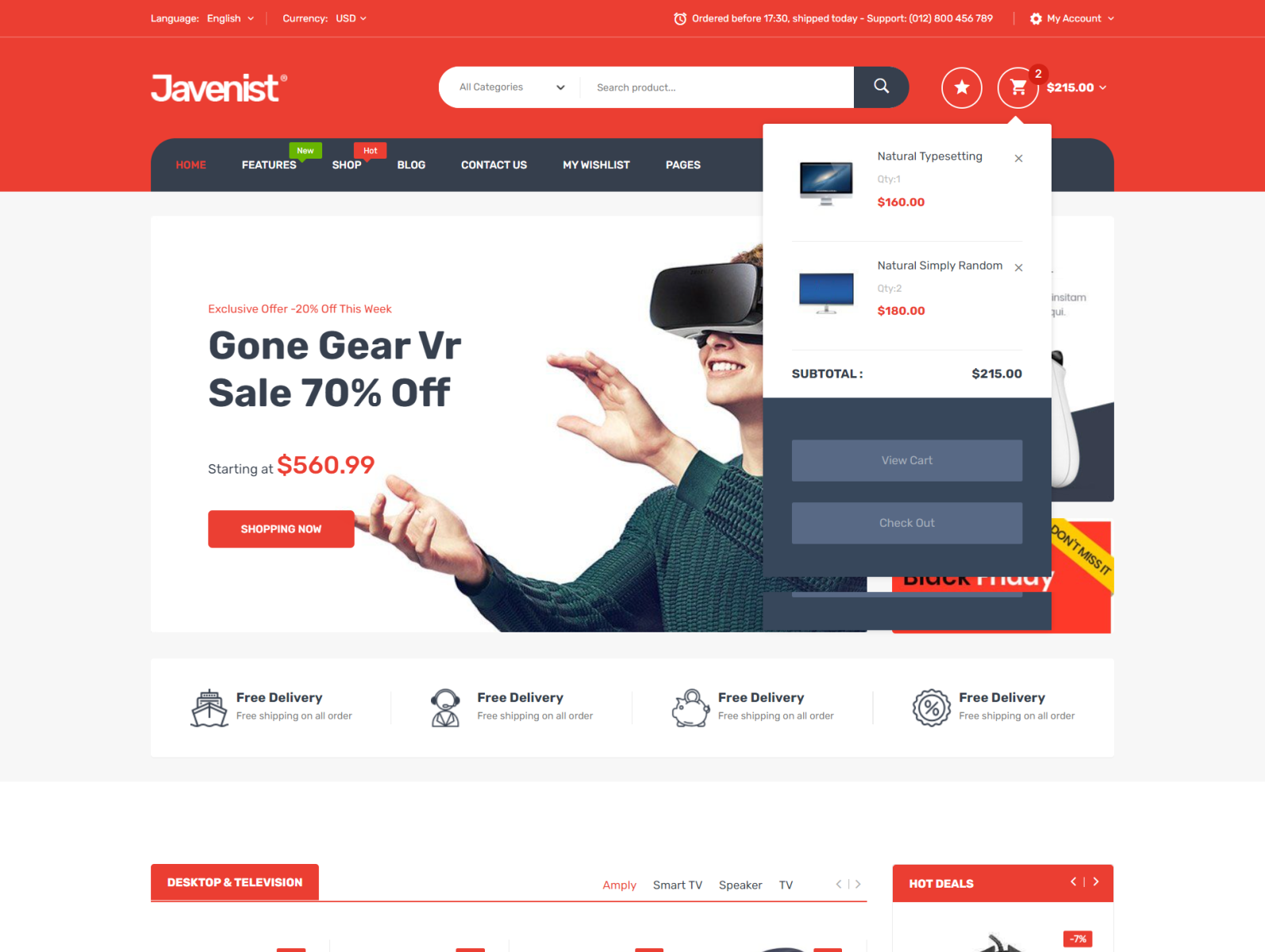 ECommerce HTML Template Javenist RTL By HasTech On Dribbble