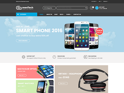 GreenTech   Electronics Fashion Store HTML Template