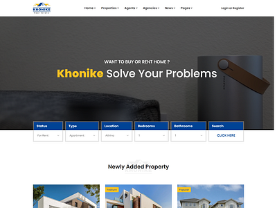 Khonike Real Estate Bootstrap 4 Template agency apartment clean corporate html directory homes houses listing modern property real estate real estate agent realtor rent rental