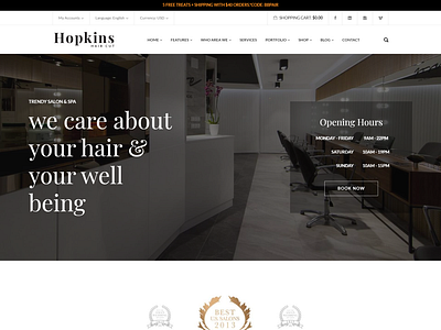 Barber Shop   Hair Salon HTML   Hopkins