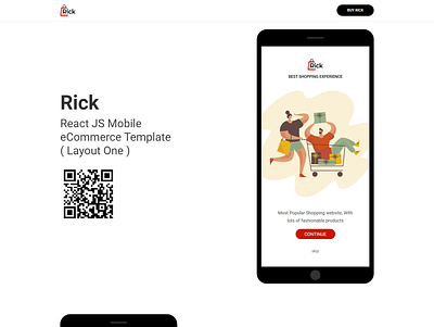 Rick React JS Mobile eCommerce Template clean minimal template mobile design mobile ecommerce react mobile template mobile website modern react ecommerce react js template