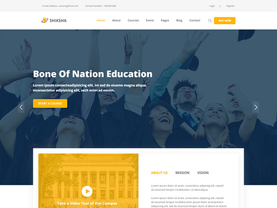 Education HTML Template Shiksha academia college education education center education course education html educational learning online course online school responsive study training center university