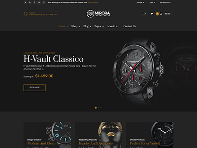Mirora   Watch and Jewelry Store Bootstrap 4 Template