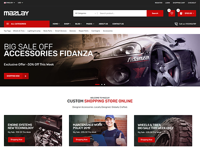 Mazlay   Car Accessories Shop HTML Template