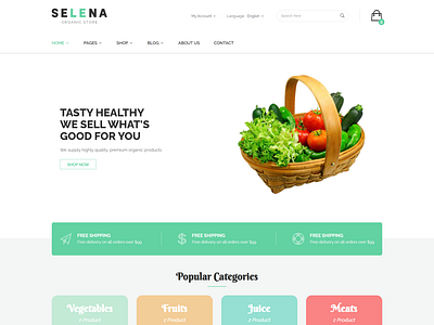 Selena   Organic Food Shop HTML Template