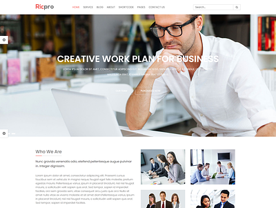 Ricpro Corporate Business HTML Template advising agency business clean consultancy consulting business corporate html creative agency creative portfolio financial website insurance agent insurance broker management consulting strategy consulting