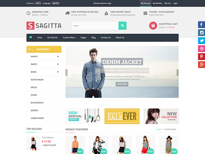 Sagitta - Fashion Equipment Store HTML Template