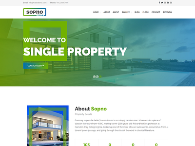 Sopnovilla – Single Property WordPress Theme