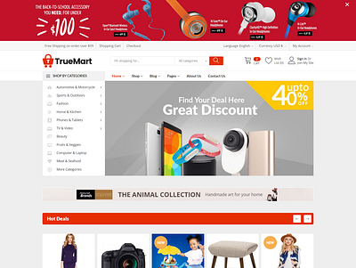 Truemart - Fashion Electronics Store HTML Template bootstrap ecommerce website ecommerce bootstrap template ecommerce fashion html template