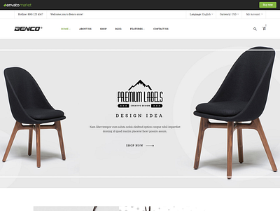 Benco - Minimal Furniture Shop HTML Template minimal ecommerce web template online furniture store template