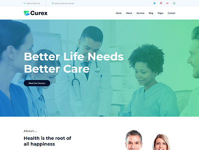 Curex - COVID 19 Medical HTML5 Template covid 19 medical template health beauty html template medical corporate template medical html template medical service website template responsive medical template