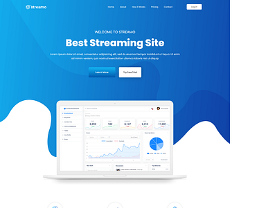 Streamo - Media Streaming HTML Template bootstrap web template media streaming app template media streaming html template music streaming html template responsive media html template video streaming app template