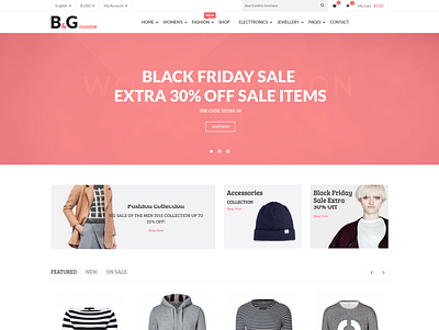 B & G - eCommerce Fashion HTML Template bootstrap web template ecommerce fashion template fashion boutique html template fashion brand html template fashion html template retail shop web template