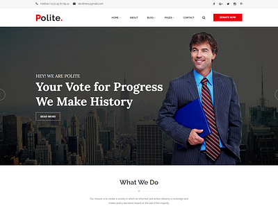 Polite – Political HTML Template