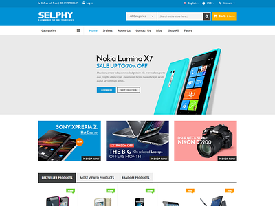 Selphy - Electronics Store eCommerce HTML Template boo bootstrap fashion html template digital products template ecommerce html template electronics shop web template electronics store html template fashion web template high fashion html template