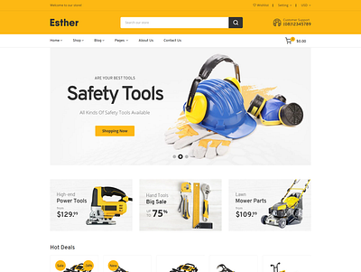 Esther - Tools Store Shopify Theme accessories shop shopify theme auto car shopify theme auto parts theme shopify theme toolkit shopify theme tools shopify theme tools store shopify theme