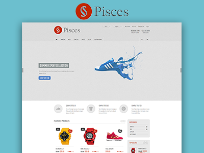 Pisces - Multipurpose Bootstrap eCommerce Template clothes shop cookery fashion fashion shop fashion theme flowers html5 shoe shop theme shopping sport