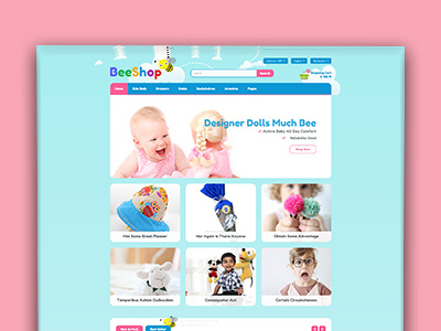 Bee Shop - Kids Shopping Bootstrap Template bootstrap digital fashion fashion shop fashion theme furniture html5 kids online shop shop theme shopping tools