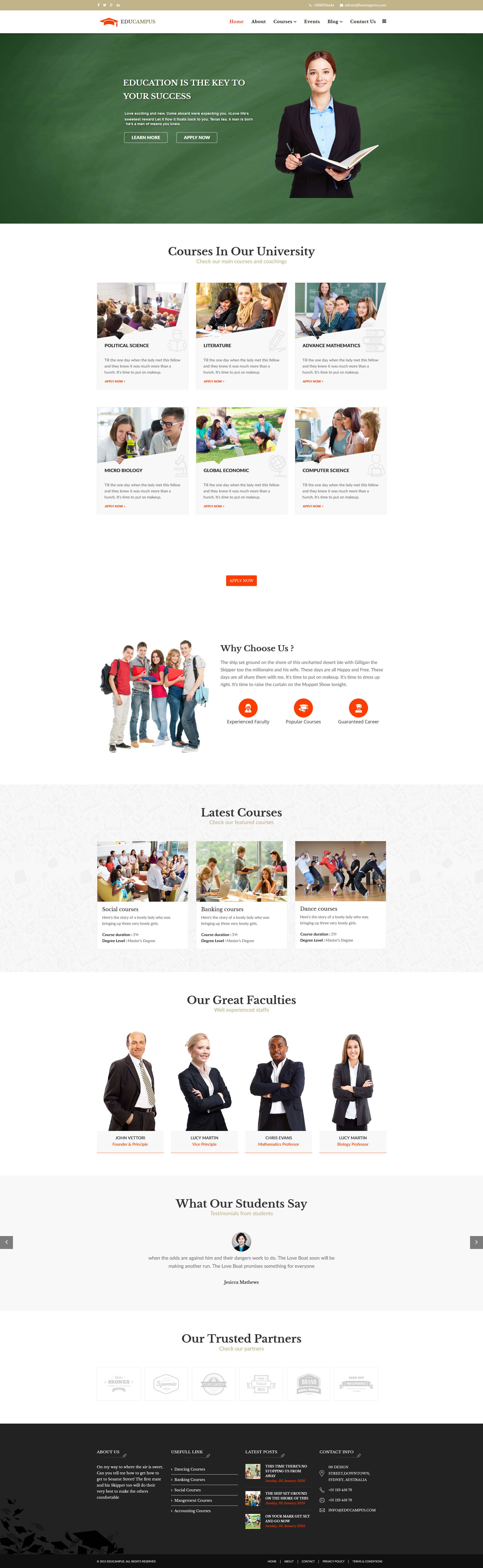 Educampus Education & University Joomla Template by HasTech on Dribbble