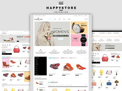 HappyStore - Furniture & Interior Bootstrap Template bootstrap clothes digital electronics fashion flowers furniture html5 interior responsive shopping