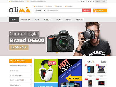 Dilima - Mega Store Responsive HTML Template blog clothes shop digital ecommerce fashion fashion shop