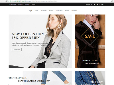 Raymond - eCommerce Fashion Template