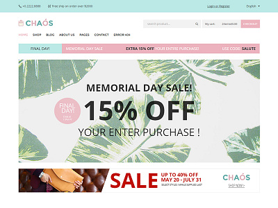 Chaos - eCommerce Bootstrap Template