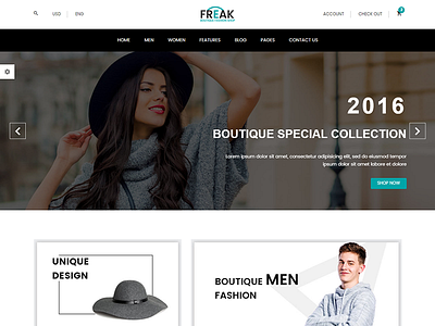 Freak - Boutique eCommerce HTML Template boutique clothes clothing fashion high fashion html5 mens fashion responsive shopping womens fashion womens fashion boutique