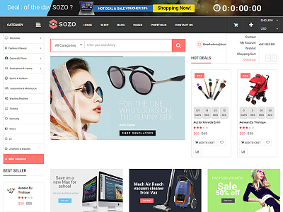 Sozo - Full Screen Mega Shop Template