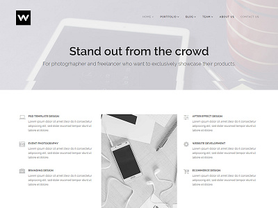 W Studio - Portfolio Parallax Joomla Template